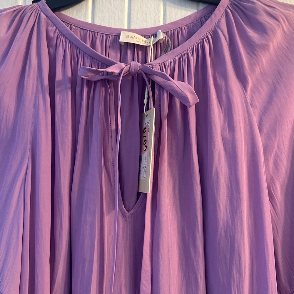 ✔️#H BNWT Ramy Brook peasant style Blouse in MAUMA $325 - Picture 3 of 12